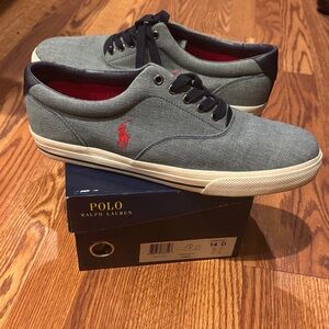 Polo by Ralph Lauren Men's Blue and Red Sneakers